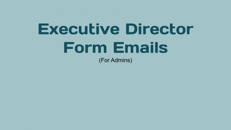 Executive Director emails
