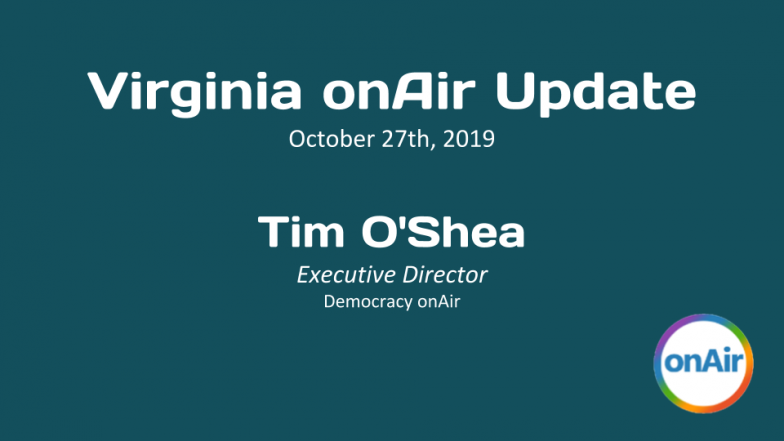 October 27, 2019 VA onAir Update